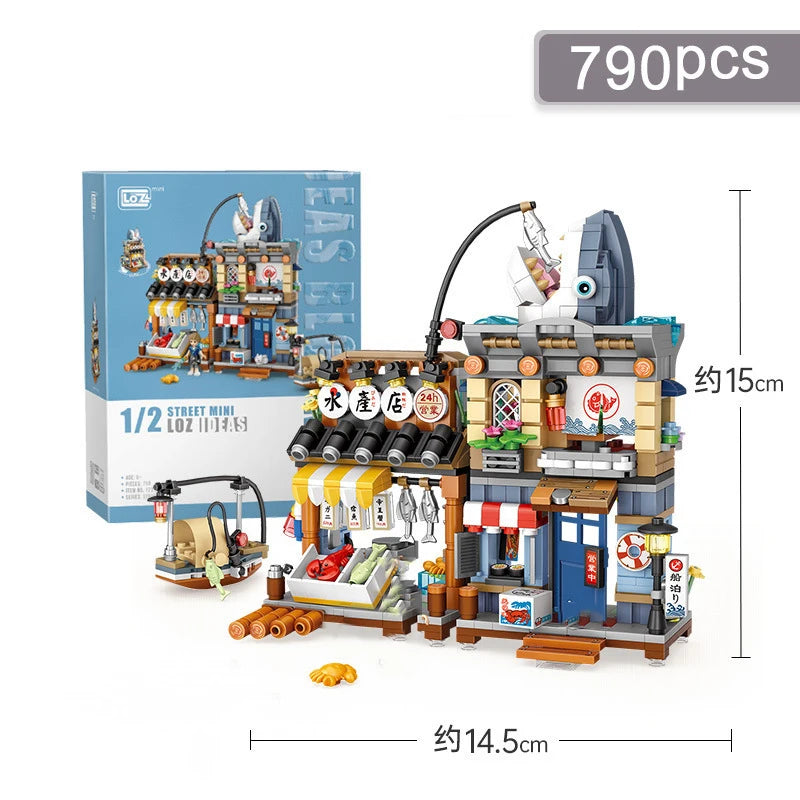 Japanese Street Shop Micro Building Blocks