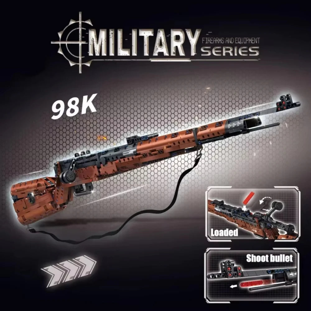 Classic Bolt-Action Rifle Building Block Collection – Military Model Kits