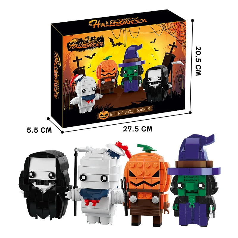 Halloween Horror Building Block Collection – Spooky MOC Display Sets