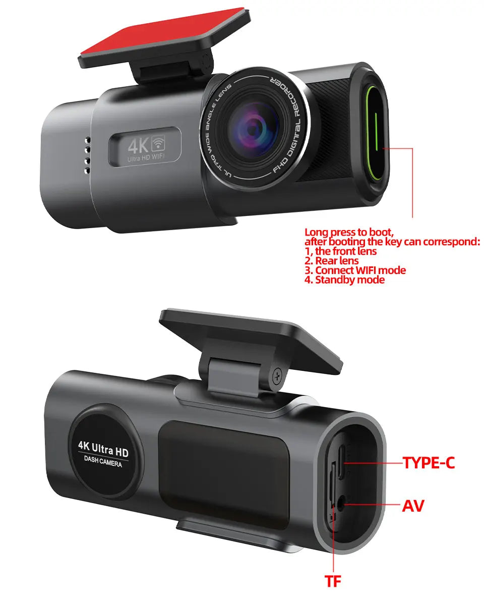 4K WiFi Dash Cam with Sony Sensor