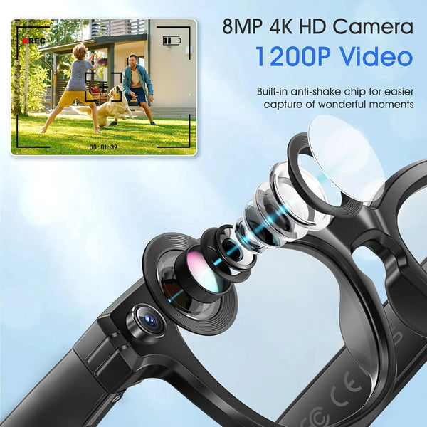 TOP SELLER - AI Smart Glasses – Live Translation, ChatGPT & HD Camera