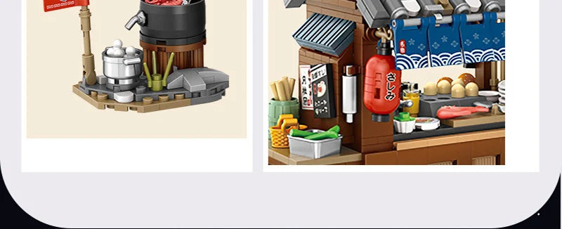 Japanese Street Shop Micro Building Blocks