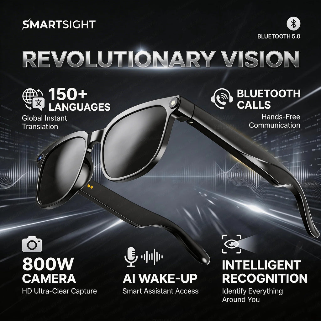 M02S AI Smart Glasses – 8MP Camera