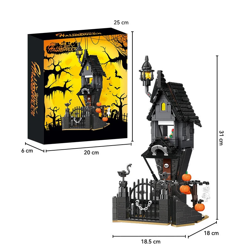 Nightmare-Inspired Haunted Mansion Building Block Collection – 581 Pieces