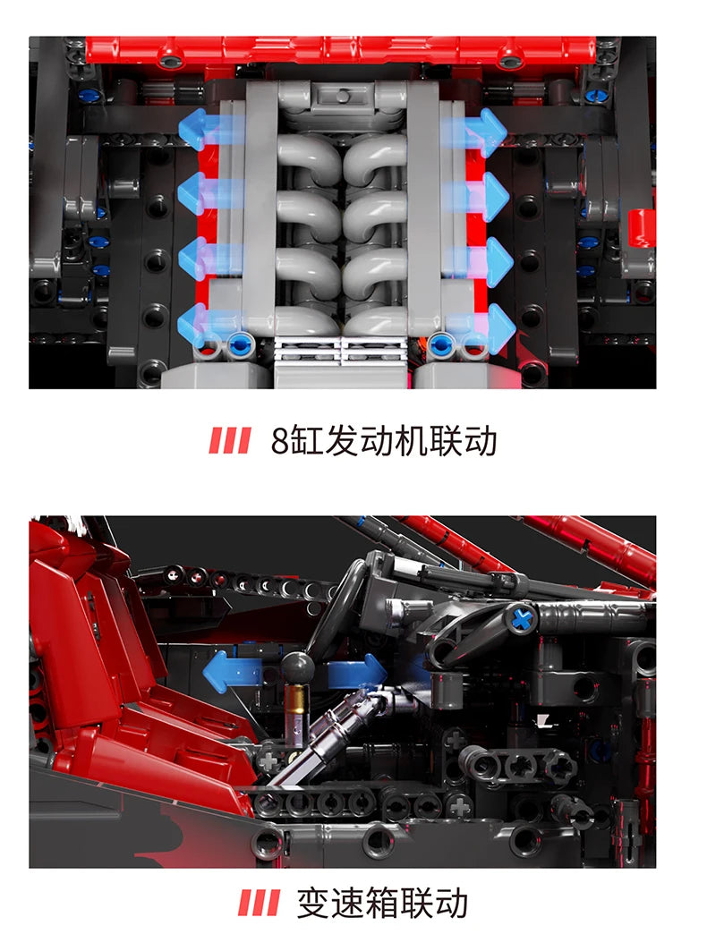 F40 Supercar Building Block Set – 4,026 Pieces