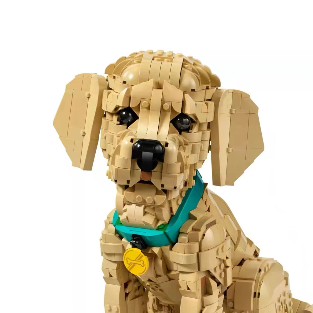 2026 NEW 2,102PCS Golden Retriever Puppy Building Blocks – Posable Dog Model