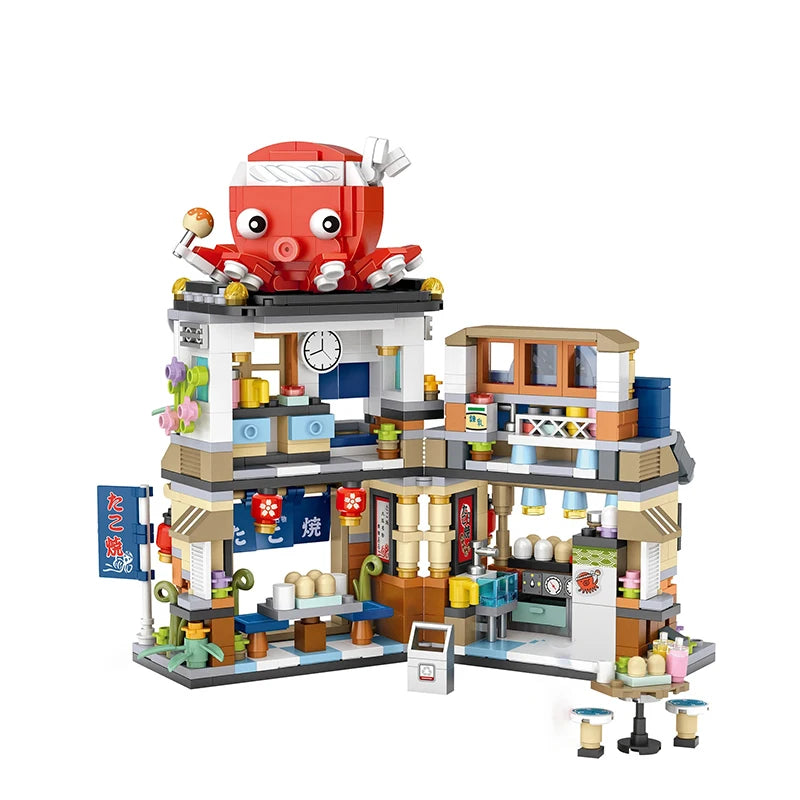 Japanese Street Shop Micro Building Blocks