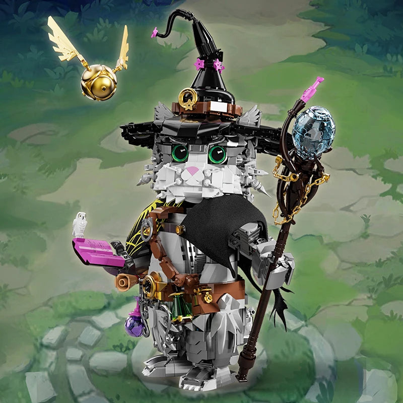 1,458PCS Wizard Cat Magic Building Set