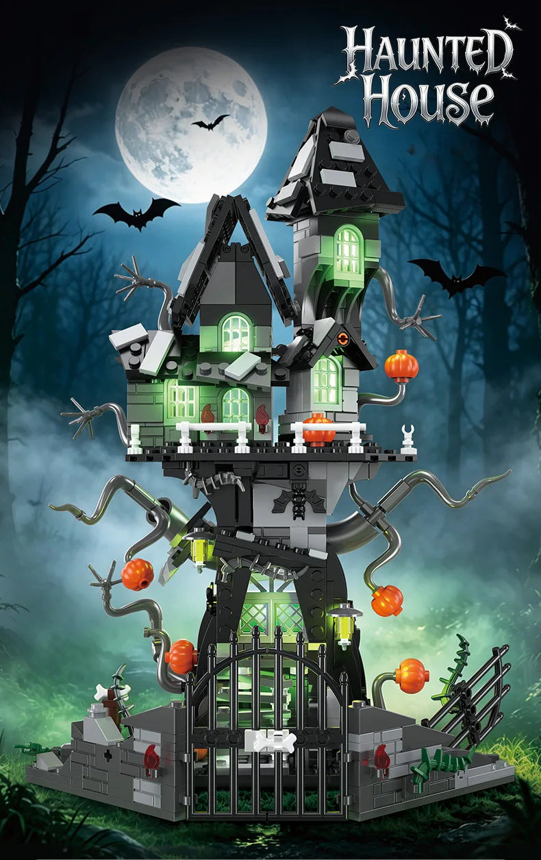 Nightmare-Inspired Haunted Mansion Building Block Collection – 581 Pieces