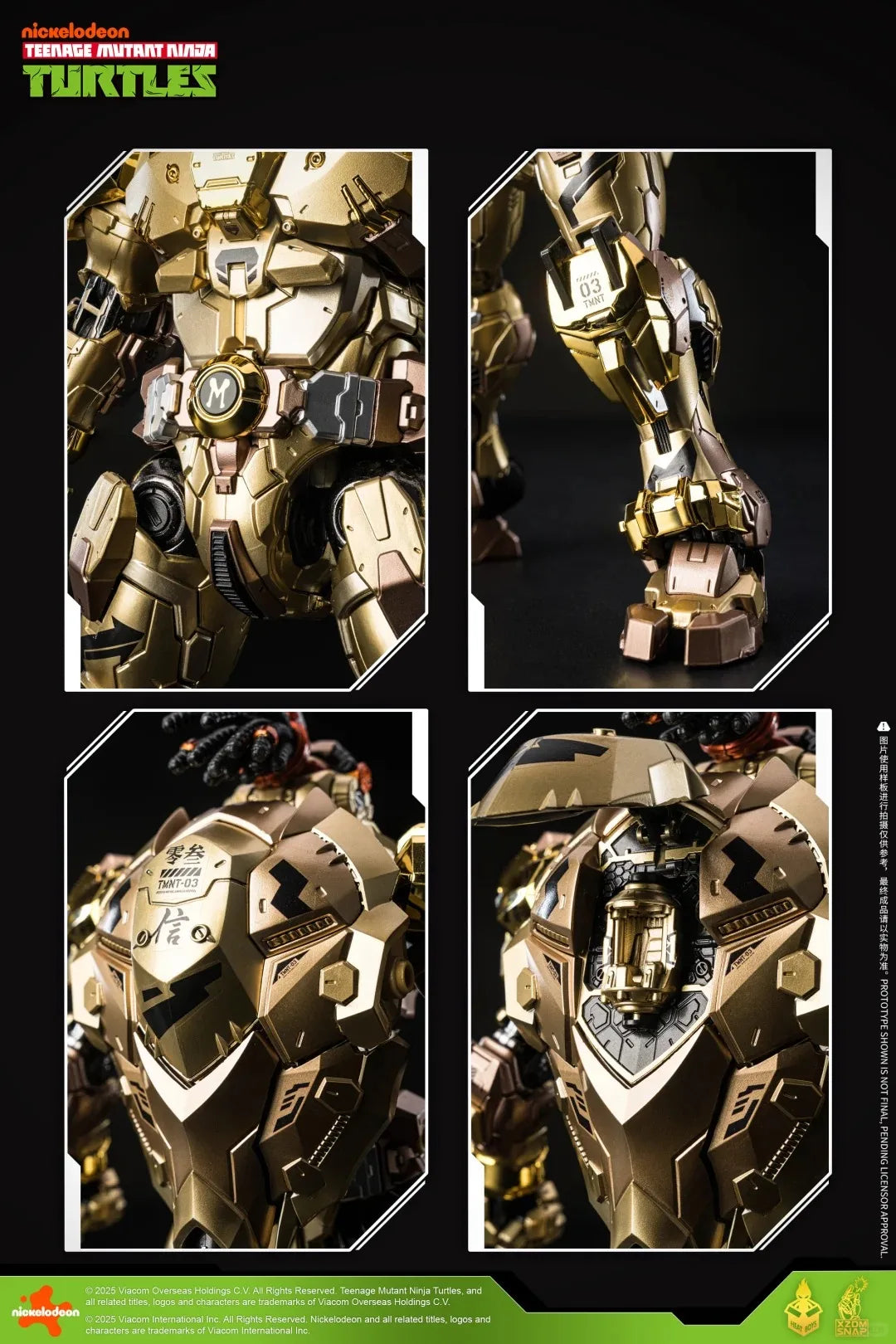 HEATBOYS Michelangelo Gold Shine Edition – Limited Edition Metal Mecha Collectible