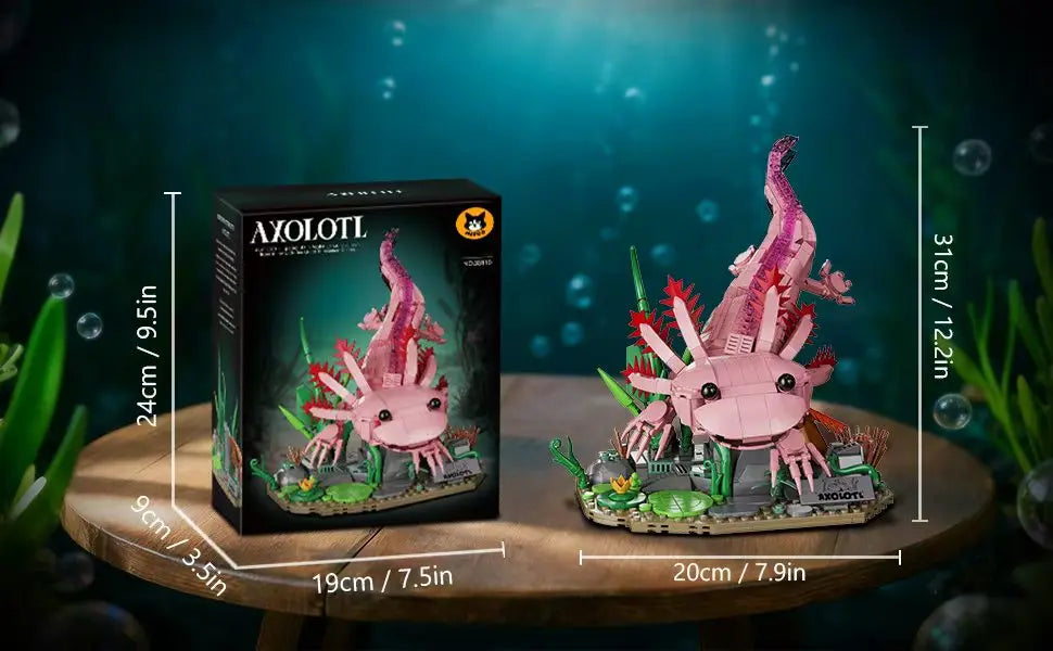 998PCS Axolotl Building Blocks – Underwater Display Model