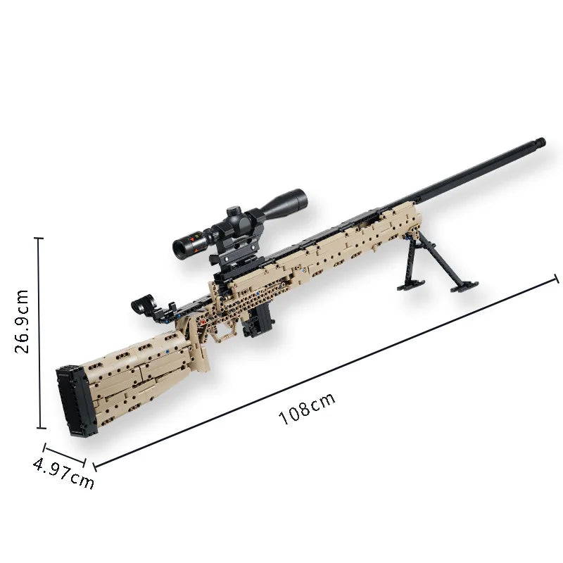 M24 Sniper Rifle-Inspired Building Block Model – Advanced DIY Construction Kit