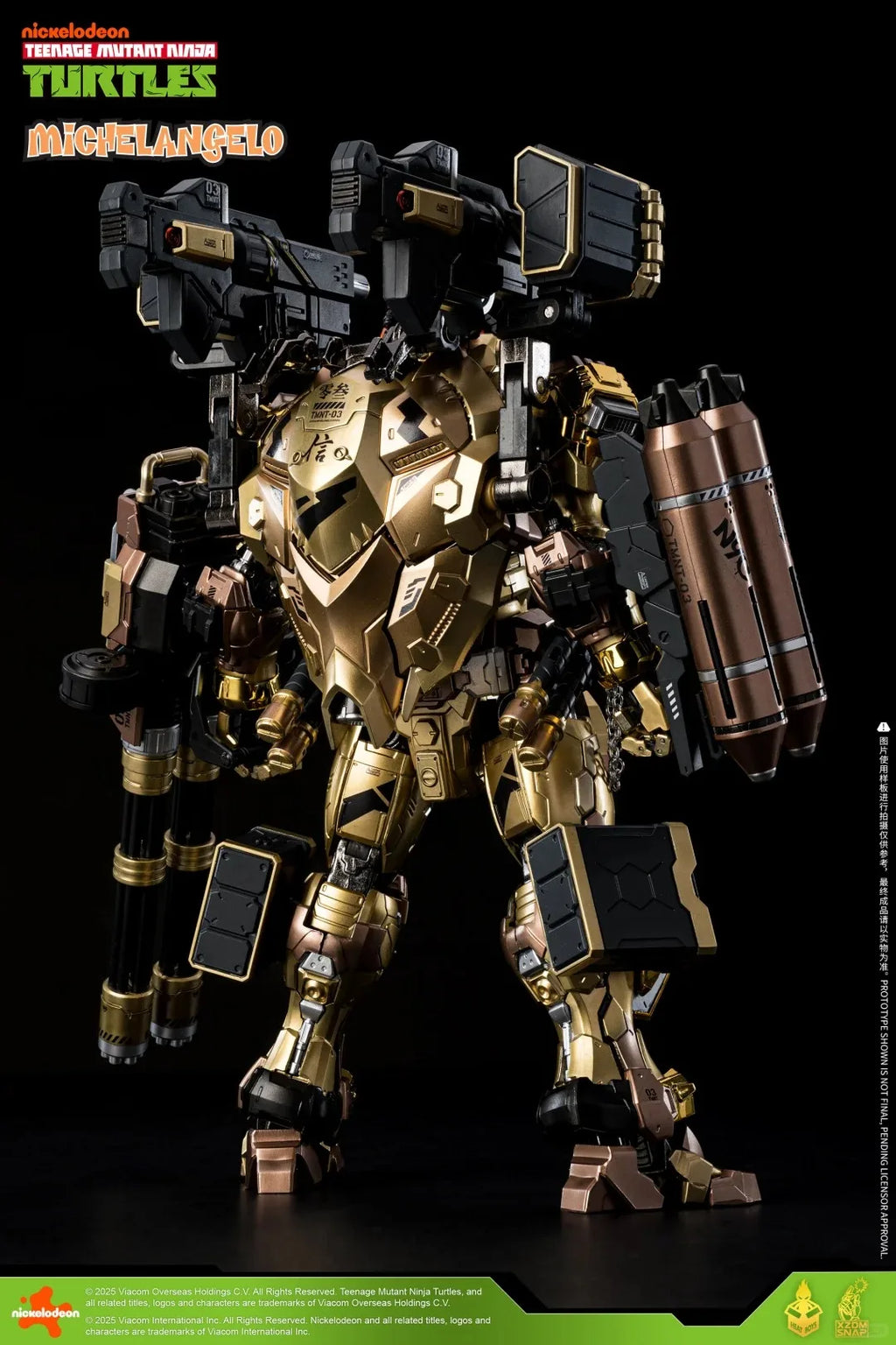 HEATBOYS Michelangelo Gold Shine Edition – Limited Edition Metal Mecha Collectible