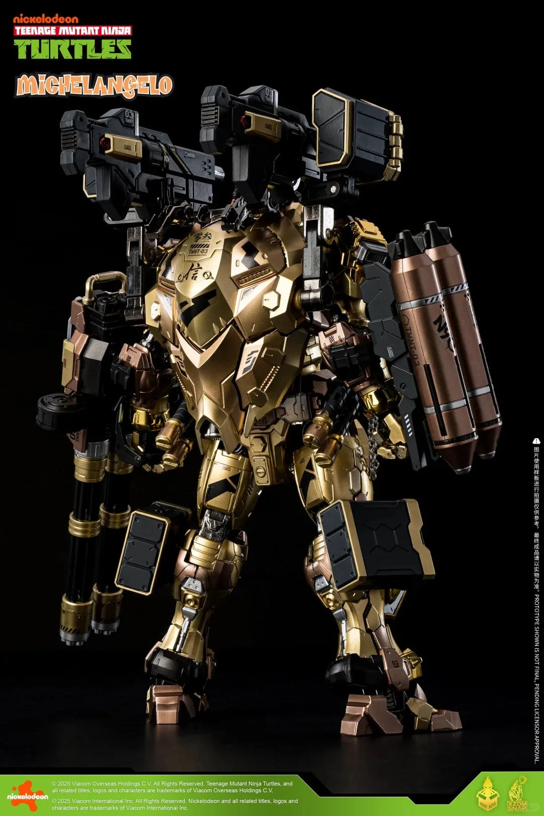 HEATBOYS Michelangelo Gold Shine Edition – Limited Edition Metal Mecha Collectible