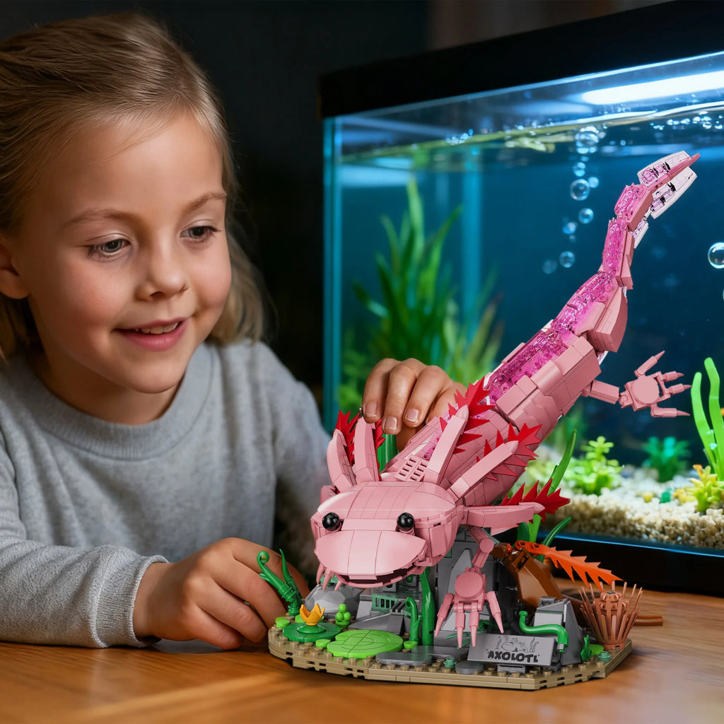 998PCS Axolotl Building Blocks – Underwater Display Model