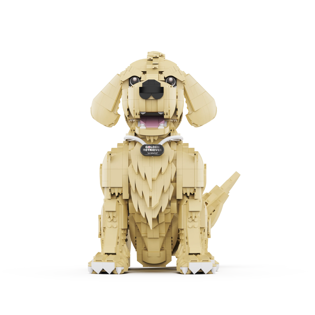 1754PCS Golden Retriever Building Blocks – Dog Display Model