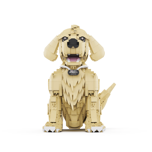 1754PCS Golden Retriever Building Blocks – Dog Display Model
