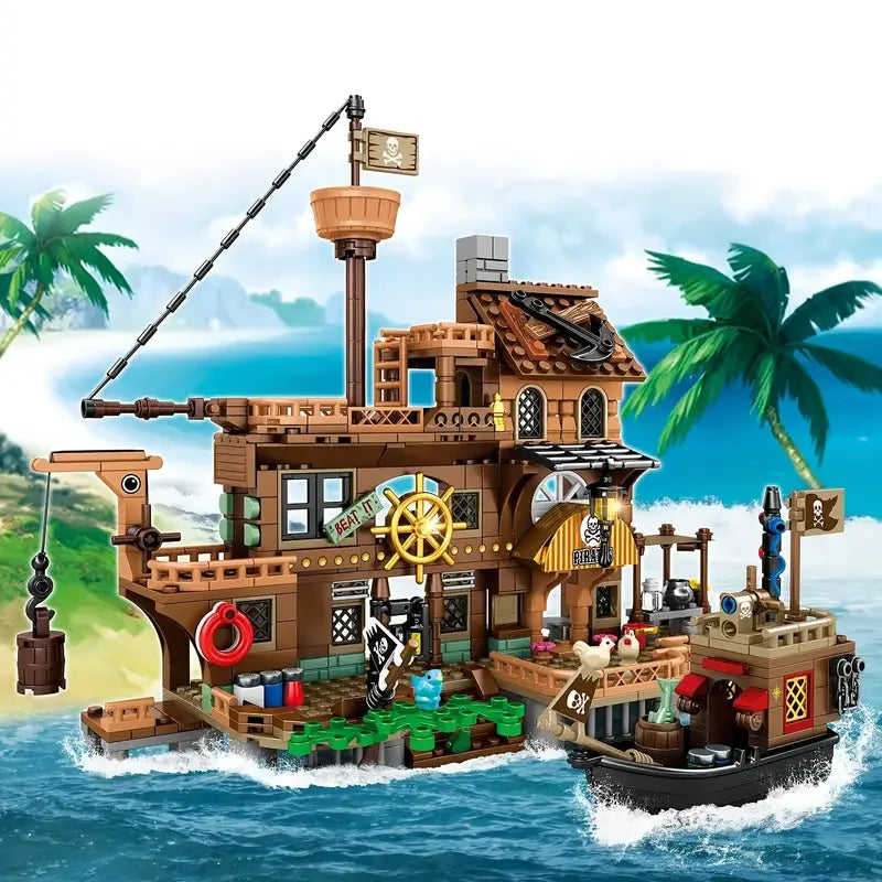 Medieval Pirate Island Fortress Building Blocks