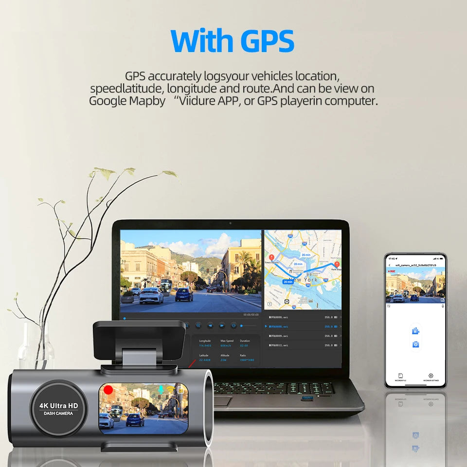 4K WiFi Dash Cam with Sony Sensor