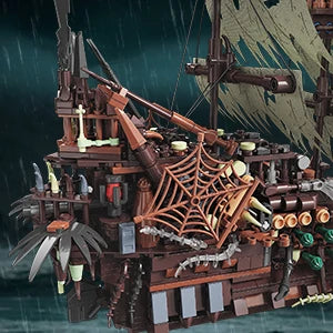 2,159 Pieces - LED Flying Dutchman Ghost Pirate Ship Building Block Set