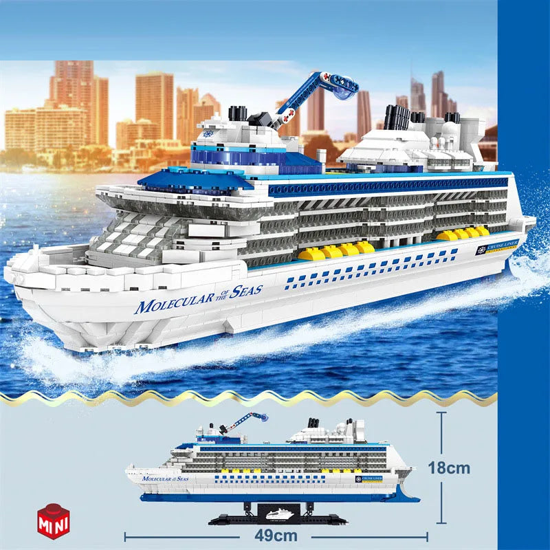 Cruise Liner Building Block Set – 2,428 Piece Mini Model