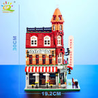 HUIQIBAO City Corner Coffee Shop Micro Building Blocks – 5 Sets to Collect