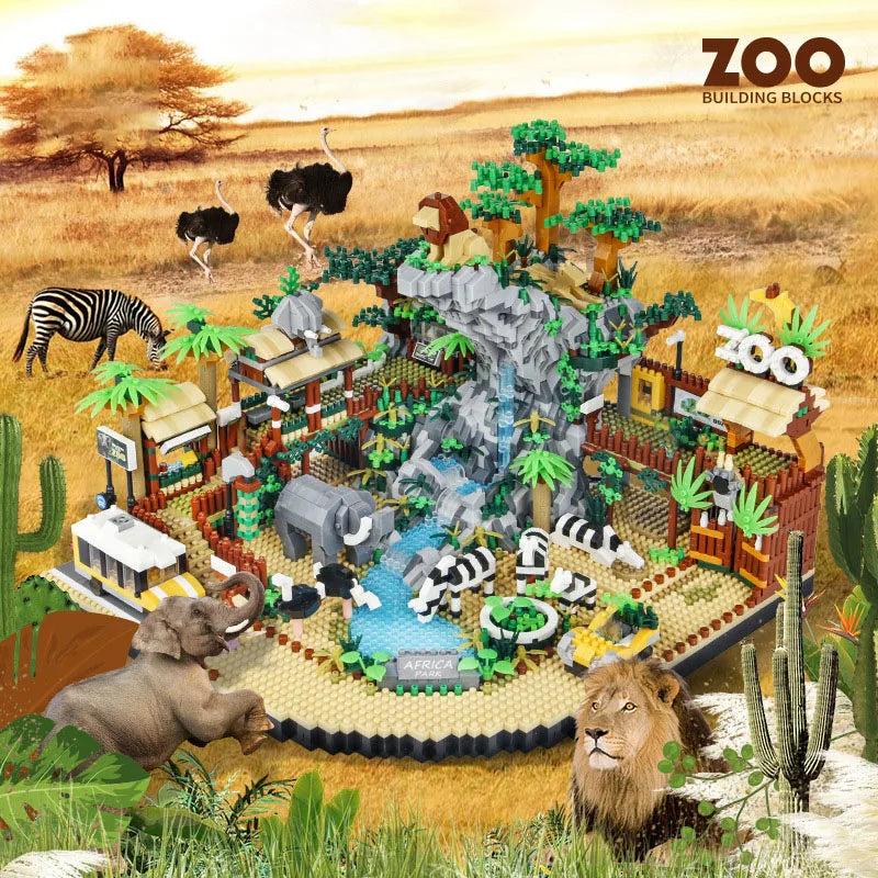 4800PCS / 5000PCS Animal Zoo MICRO Building Blocks – Connecting Animal Park Sets