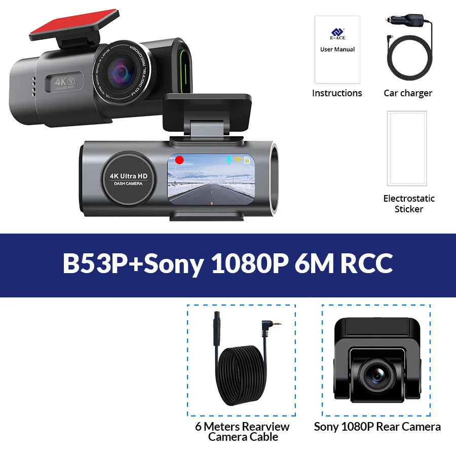 4K WiFi Dash Cam with Sony Sensor