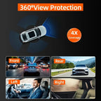 4-Camera 360° Dash Cam – Front, Rear & Side