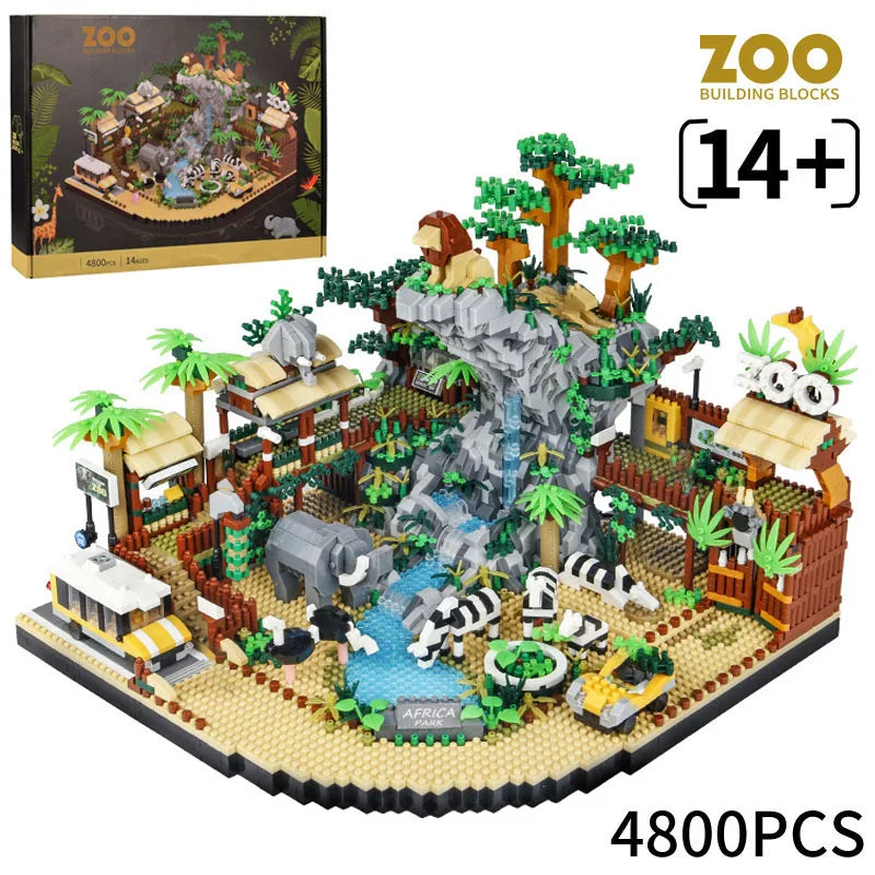 4800PCS / 5000PCS Animal Zoo MICRO Building Blocks – Connecting Animal Park Sets