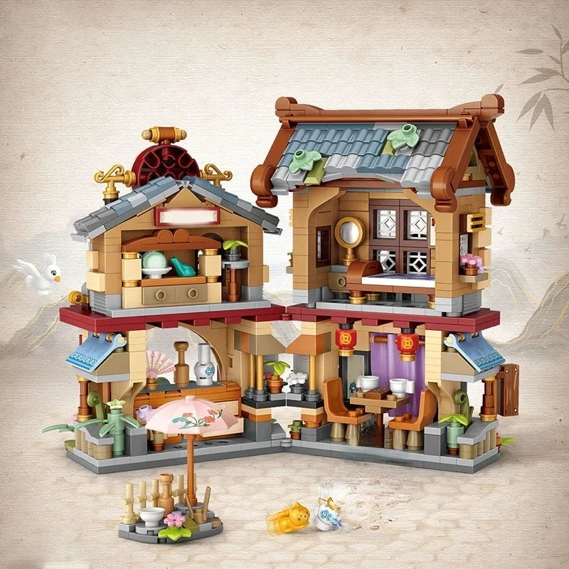 Japanese Street Shop Micro Building Blocks