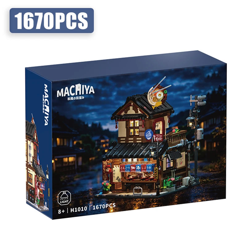 1,670PCS Japanese Ramen Shop Building Set