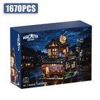 1,670PCS Japanese Ramen Shop Building Set