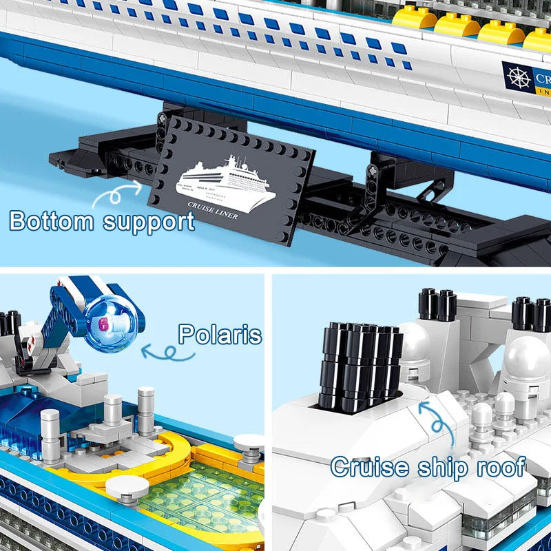 Cruise Liner Building Block Set – 2,428 Piece Mini Model