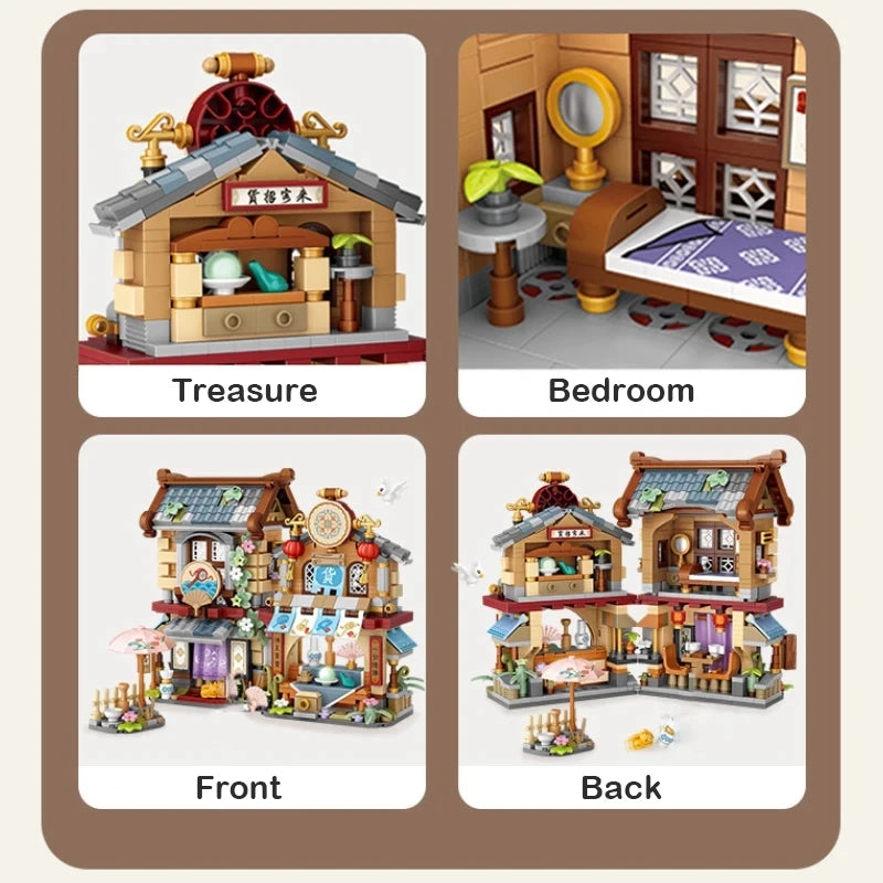 Japanese Street Shop Micro Building Blocks