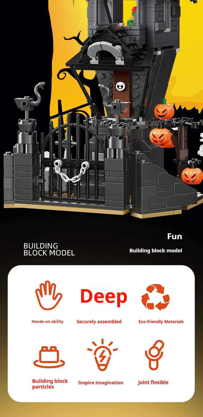 Halloween Horror Building Block Collection – Spooky MOC Display Sets