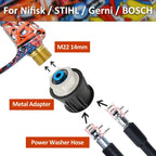 Pressure Washer Water Gun Kit with 1L Foam Cannon – Professional Car Cleaning Set