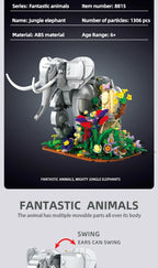 1306PCS Elephant Building Blocks – Animal Display Model