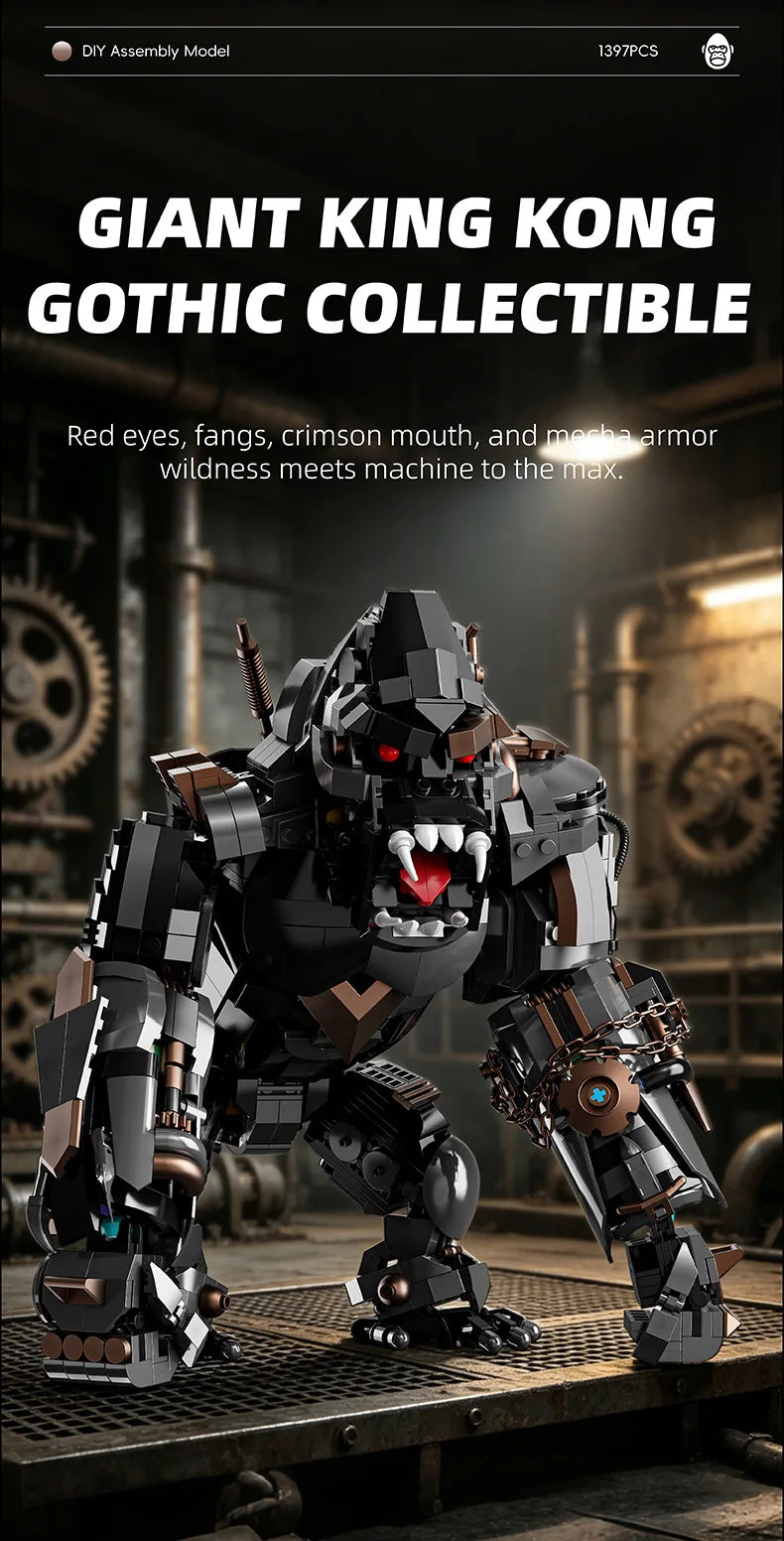 1,414 Pieces - Giant King Kong Mecha Building Block Set