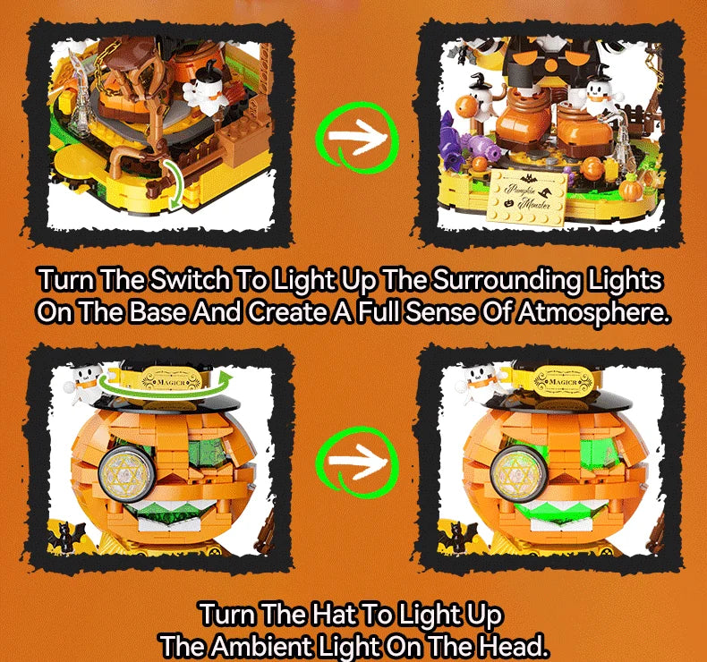 Halloween Horror Building Block Collection – Spooky MOC Display Sets