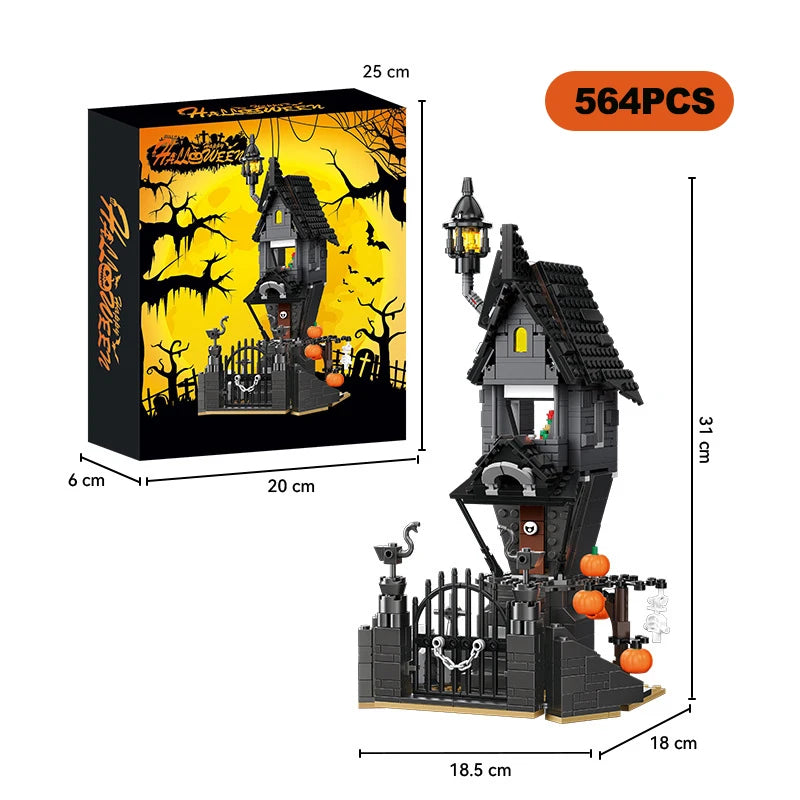 Nightmare-Inspired Haunted Mansion Building Block Collection – 581 Pieces