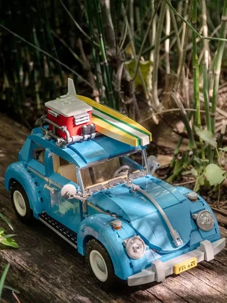 Blue Beetle Camper Van Building Block Set – 1,167 Pieces
