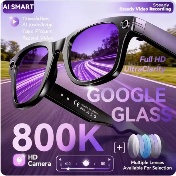 TOP SELLER - AI Smart Glasses – Live Translation, ChatGPT & HD Camera