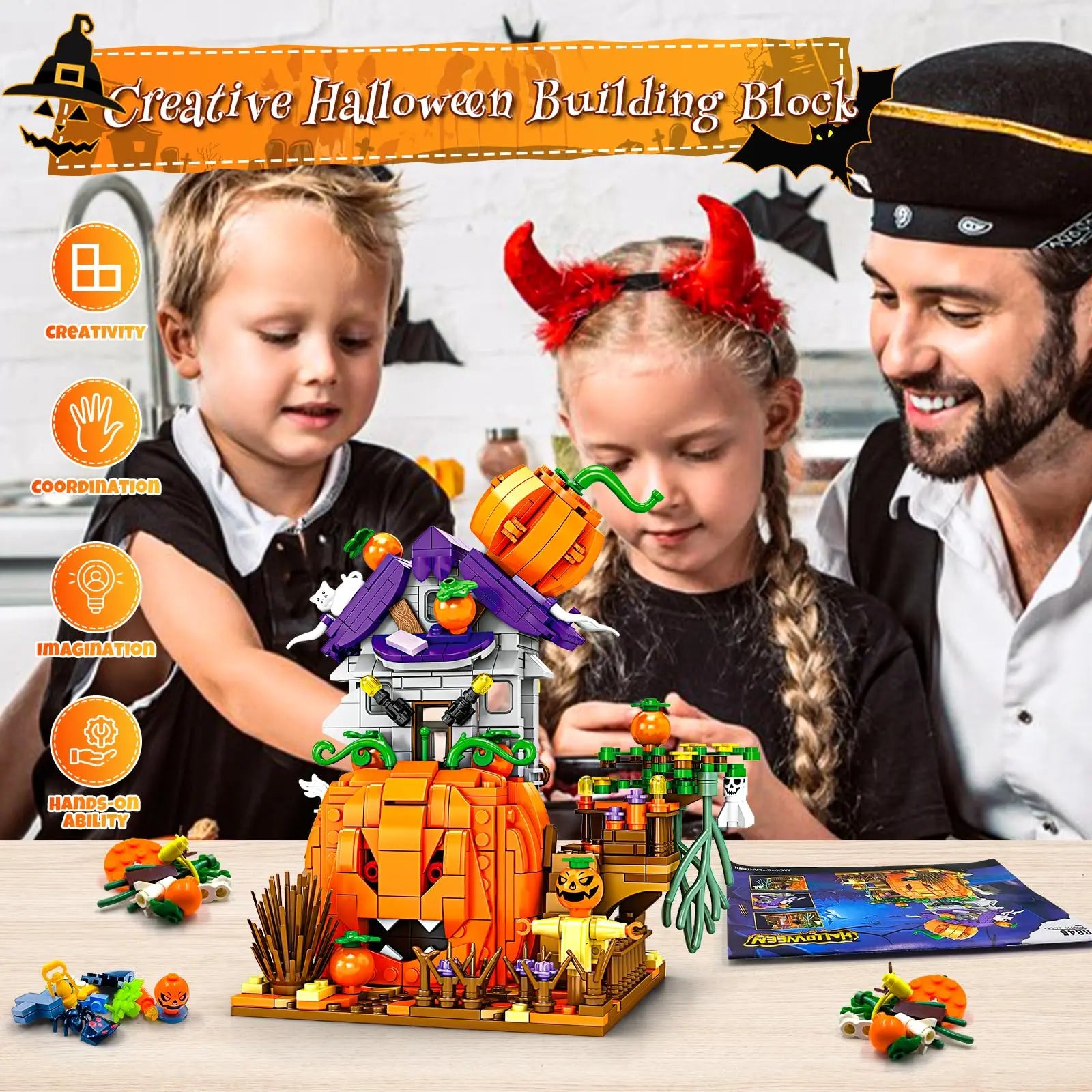 Halloween Horror Building Block Collection – Spooky MOC Display Sets