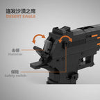 2.0 Upgraded Desert Eagle Building Block Set – Continuous Firing Rubber Band Launcher