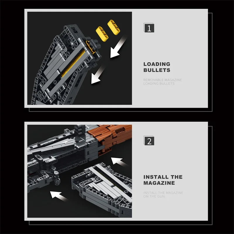 AK47-Inspired Building Block Model – Advanced DIY Construction Kit