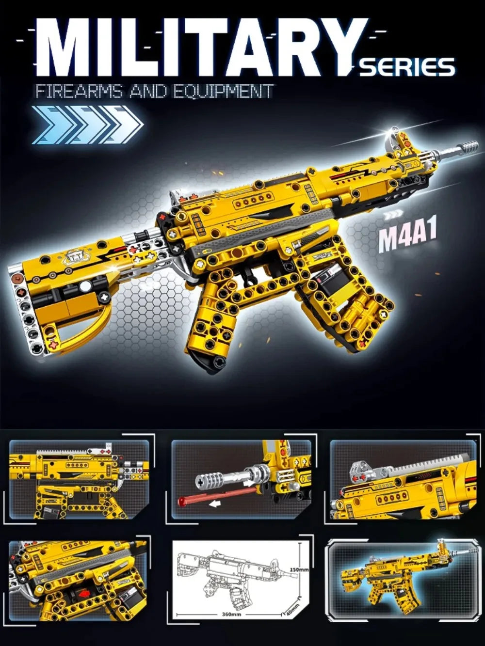 Classic Bolt-Action Rifle Building Block Collection – Military Model Kits