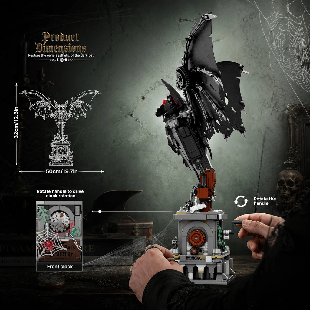 928PCS Gothic Dark Bat Building Set