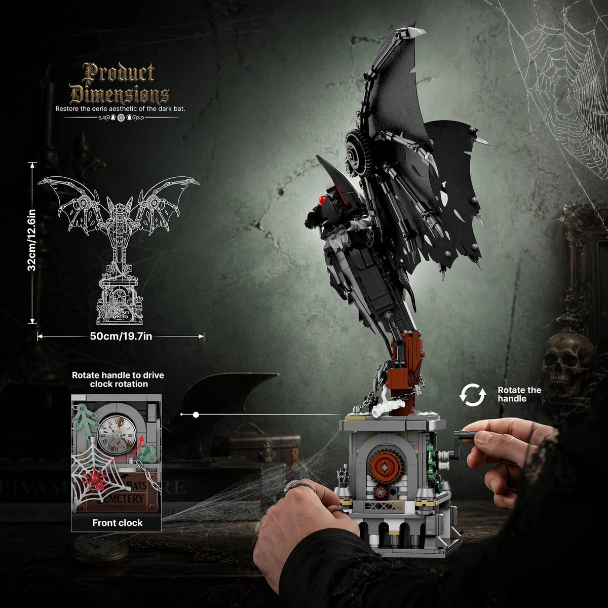928PCS Gothic Dark Bat Building Set