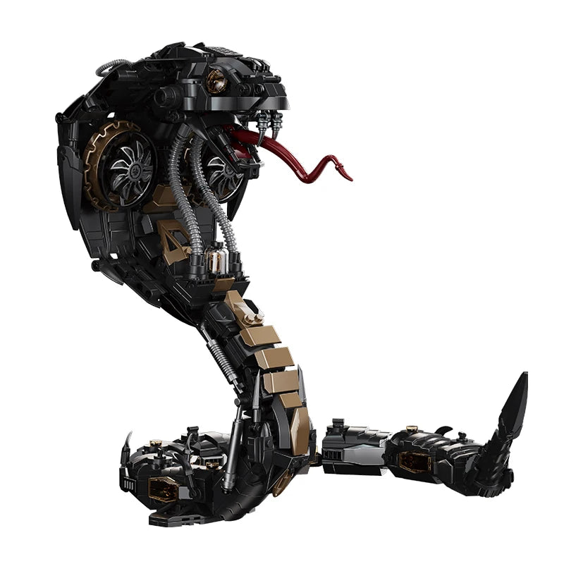 1000+PCS Cyberpunk Mechanical Snake Building Blocks – Technical Animal Model